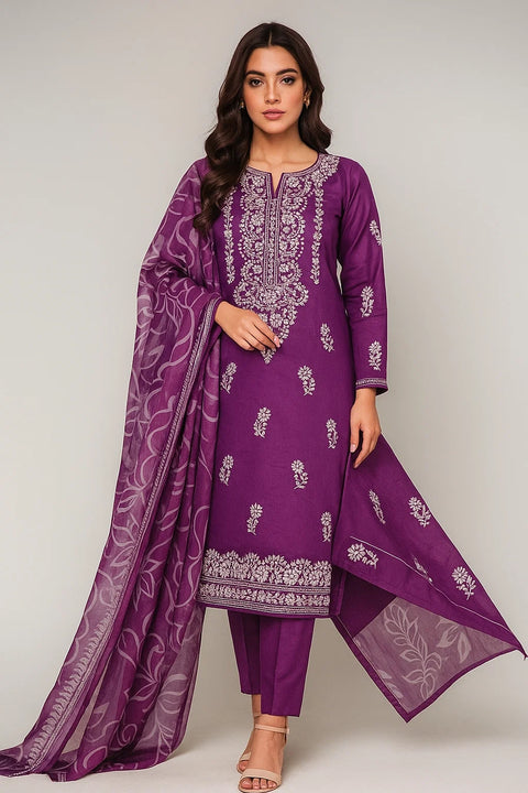 Handmade Style Unique Thread Embroidery 🧵 Lawn 3 Pc Dress 👗