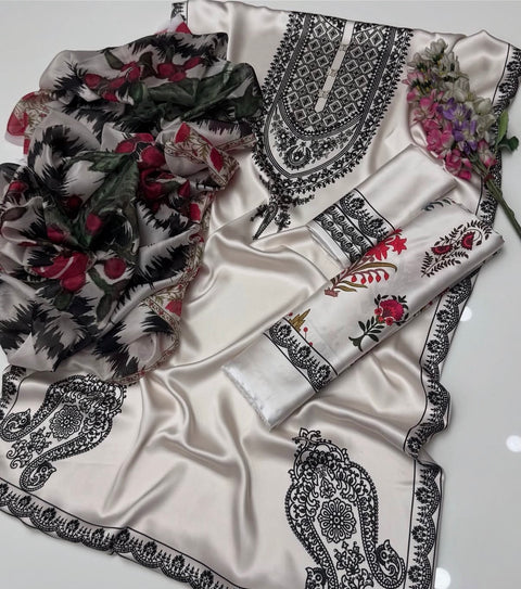 💕 ONLY 2450/-PKR #BRANDED SILK 3PC 💕