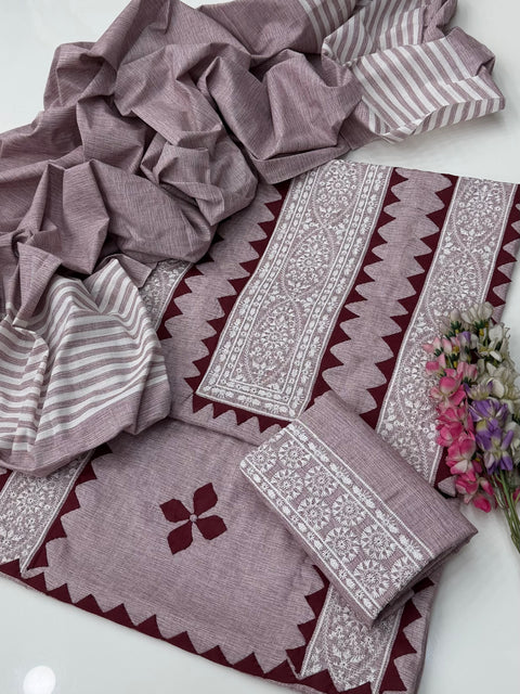 💕 #APPLIQUE #KHADDAR 3PC💕