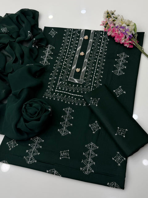 💕 #HANDMADE #LAWN 3PC 🔥