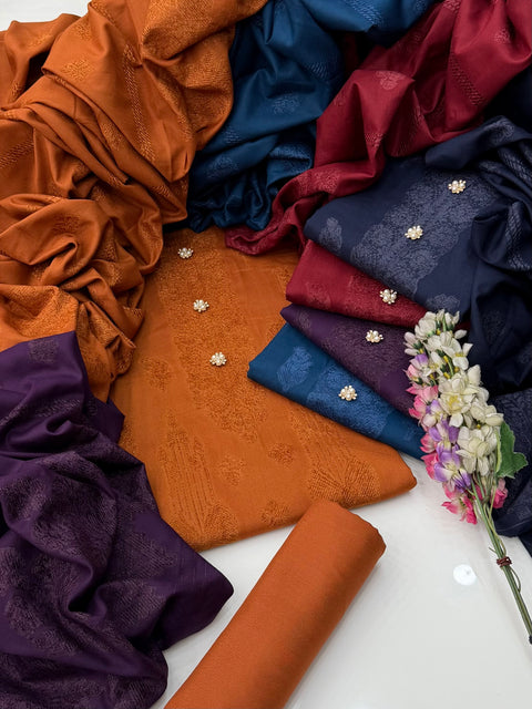 🔥 #WINTER’s Velvet Dhanak Marina 3 Pc Dress 🔥