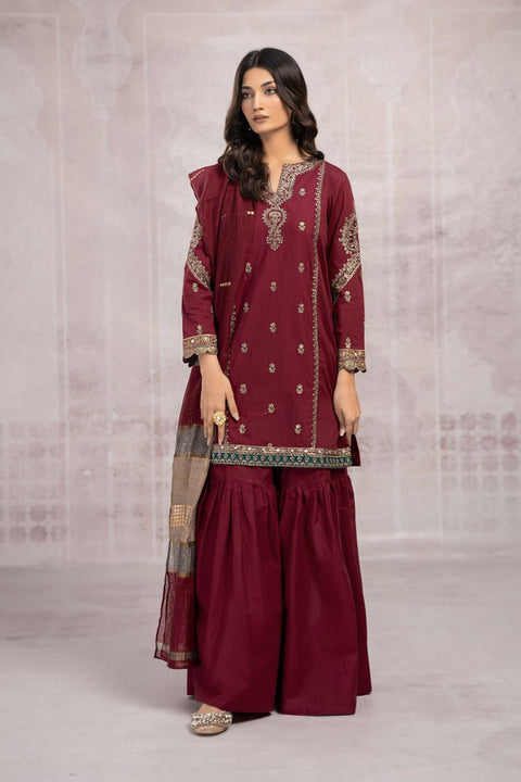 💕 Branded Luxury Pure Lawn With Embroidered Patches 3 Pc 👗