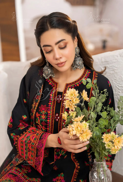 🔥 Winter’s Latest Dhanak Marina 3 PC Dress 👗