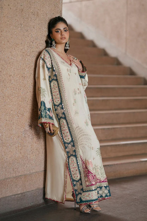 💕 #Trending Fancy Kaftan Style Embroidered Silk 3 Pc 💕