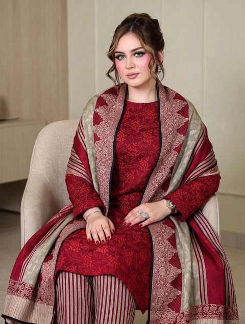 💕 #WINTER’s Shiffile Chikankari Jaal Embroidery 🧵 Soosi Stuff 3PC