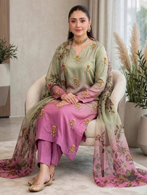 💕 #MOST #VIRAL HANDWORK SHAMOOZ 3 PC Dress 👗