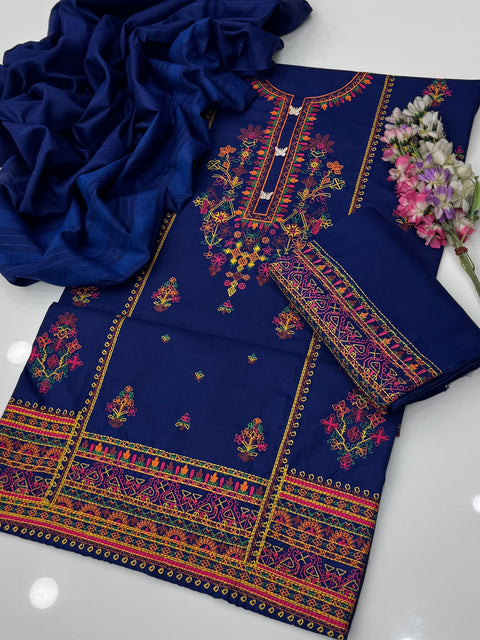 🔥 Winter’s Latest Dhanak Marina 3 PC Dress 👗
