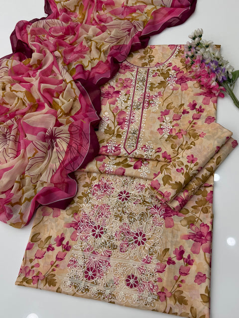 💕 ONLY 2650/-PKR #CHIKANKARI LAWN 3PC 👗
