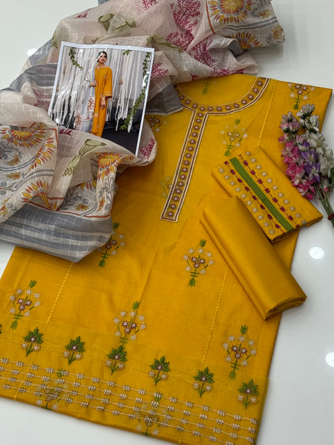 🔥#Eid’s Beautiful Boutique Style Embroidery Lawn 3 Pc Dress 👗
