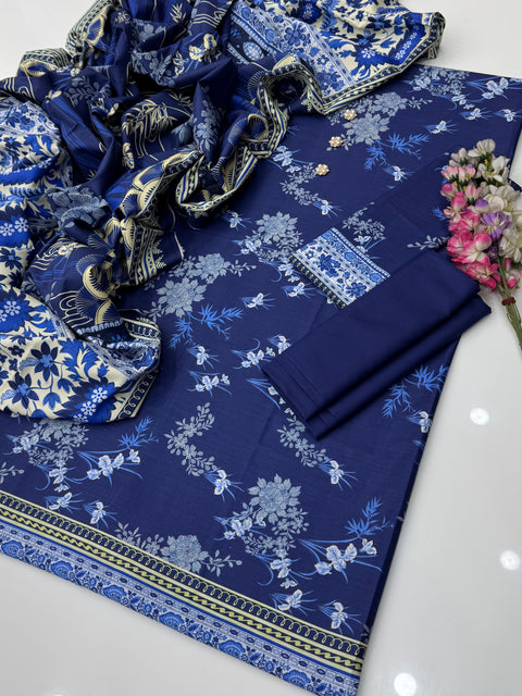 💯% ORIGINAL Mausummery Brand Digital Printed Linen 3 Pc Dress 👗