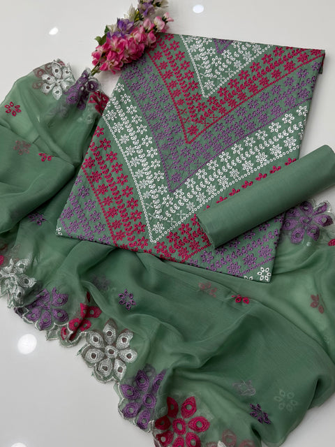 💕 #MARIA.B CHIKANKARI 3PC 💕