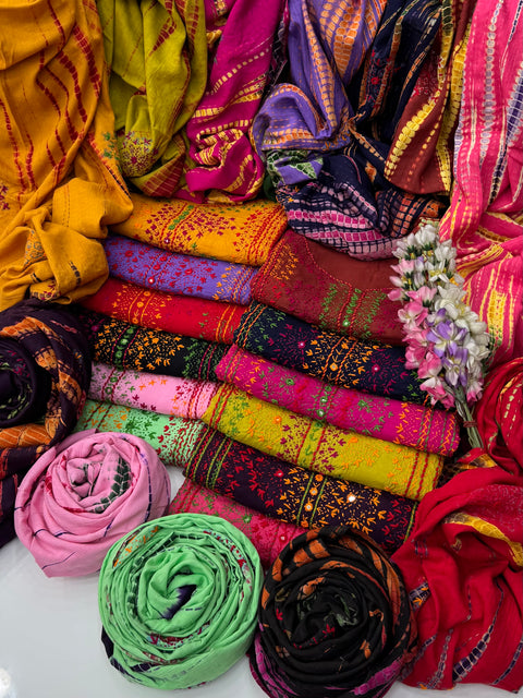 Handcrafted Beautiful Afghani Pasham Embroidery With Sheesha Work Linen 3 Pc Dress 👗