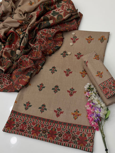 🔥#KALAMKARI #PASHMINA 3PC DRESS 👗