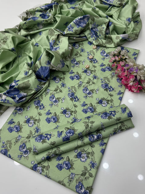 💕 Branded Hit Codes Digital Printed Premium Linen 3 Pc 👗