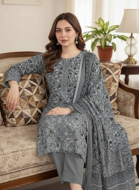Beautiful Galla Daman Chikankari Embroidery 🧵 Lawn 3 PC Dress 👗