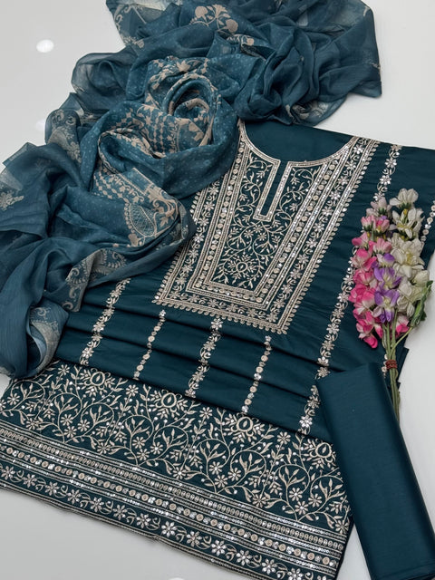 Fancy Bareeze Sequence Work Embroidery Branded Lawn 3 Pc Dress 👗