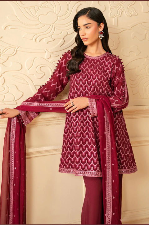 Beautiful Sequence Work Bareeze Embroidery 🧵 Lawn Shirt 3 Pc Dress 👗