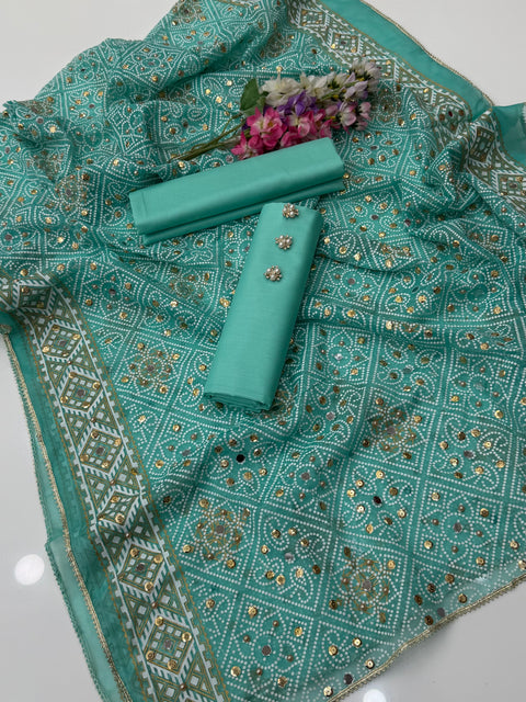 💕 Fancy Chunri Duppata With Lawn Shirt & Trouser 3 PC 👗