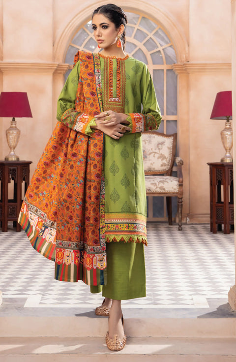 💕Mausummery Brand Digital Printed Soft Khaddar 3 Pc Dress