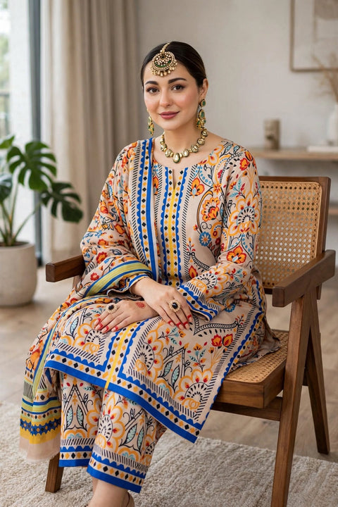💕 ONLY 2450/-PKR #BRANDED SILK 3PC 💕