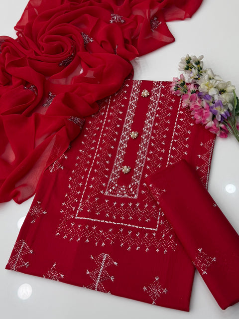 💕 #HANDMADE #LAWN 3PC 🔥
