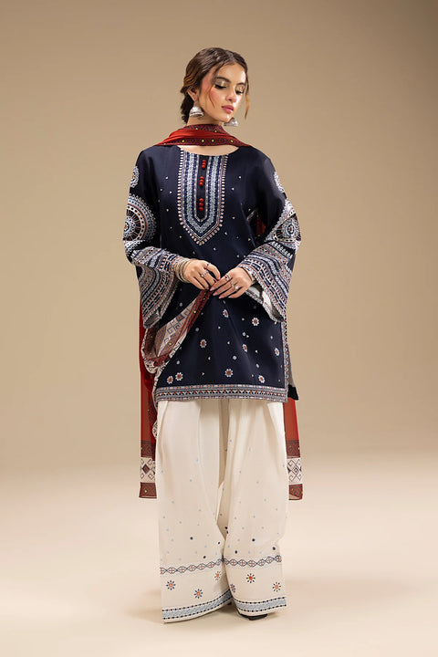 Branded Hit Codes Beautiful Boutique Style Embroidered Soft Dhanak 3 PC Dress 👗