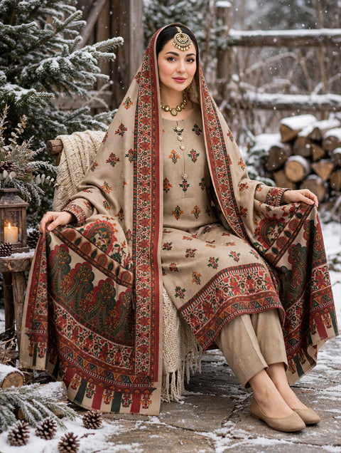 🔥#KALAMKARI #PASHMINA 3PC DRESS 👗