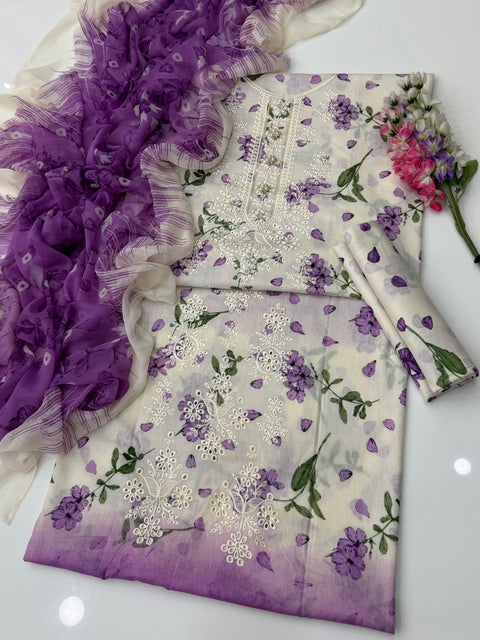 💕 ONLY 2650/-PKR #CHIKANKARI LAWN 3PC 👗