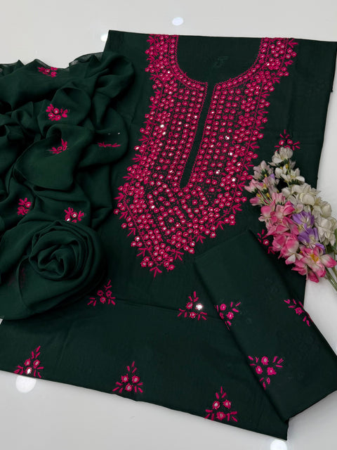 🔥 #Handmade Sheesha Work Pakka Tanka Lawn 3 Pc Dress 👗