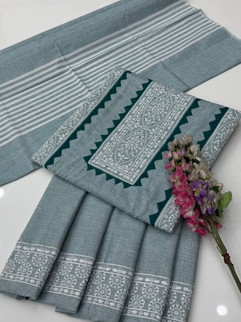 💕 #APPLIQUE #KHADDAR 3PC💕