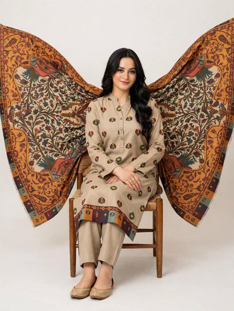 🔥 #WINTER KALAMKARI PASHMINA 3PC 🔥
