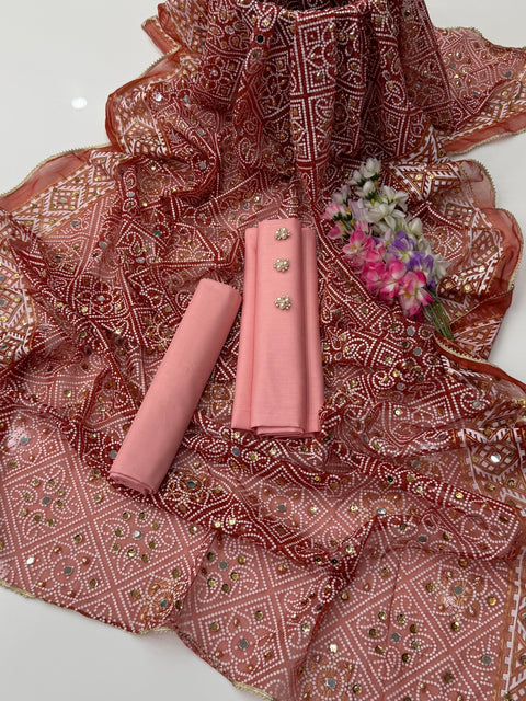 💕 Fancy Chunri Duppata With Lawn Shirt & Trouser 3 PC 👗