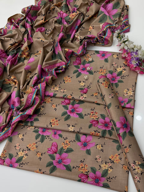 🔥 #Branded Hit Code Digital Printed Superior Quality Linen 3 PC Dress 👗