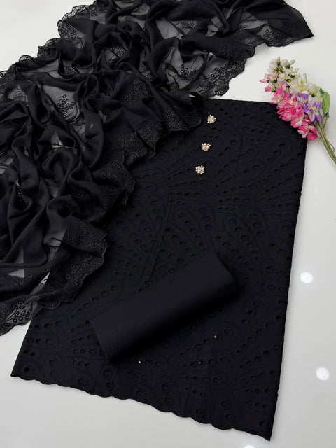 🖤 #BLACK #CHIKANKARI 🖤