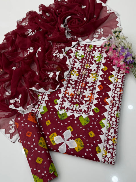 🔥 #CHUNRI #APPLIQUE LAWN 💕