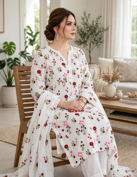💕 #WINTER’s Trending Bareeze Multi Embroidery 🪡 Dhanak 3 PC Dress 👗