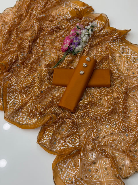 💕 Fancy Chunri Duppata With Lawn Shirt & Trouser 3 PC 👗