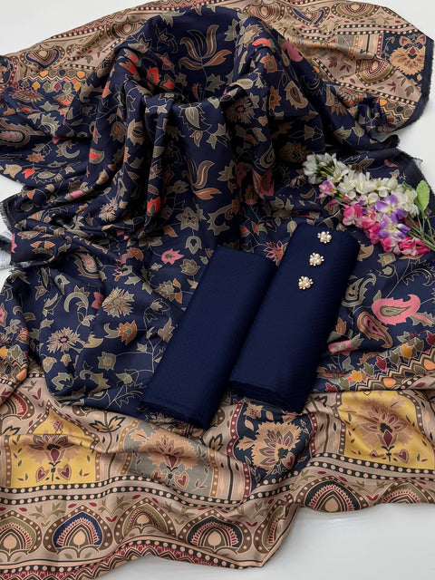 💕 #WINTER’s #Kalamkari Shawl With Dhanak 3PC 💕