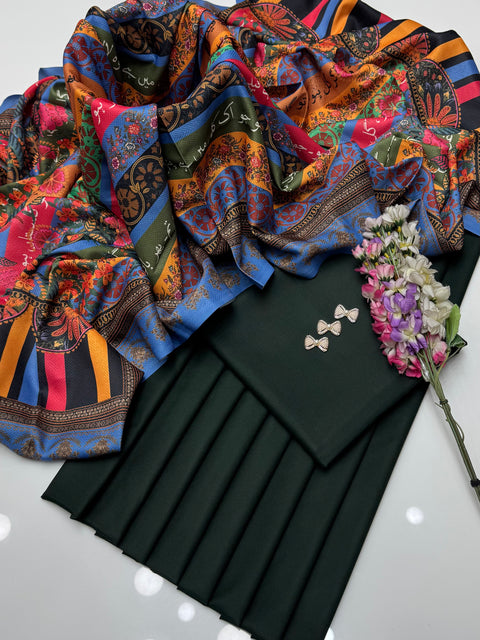 Winters Beautiful Gift Poetry Digital Printed Dhanak 3 Pc Dress