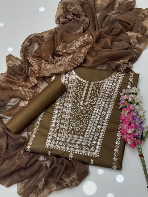 Fancy Bareeze Sequence Work Embroidery Branded Lawn 3 Pc Dress 👗