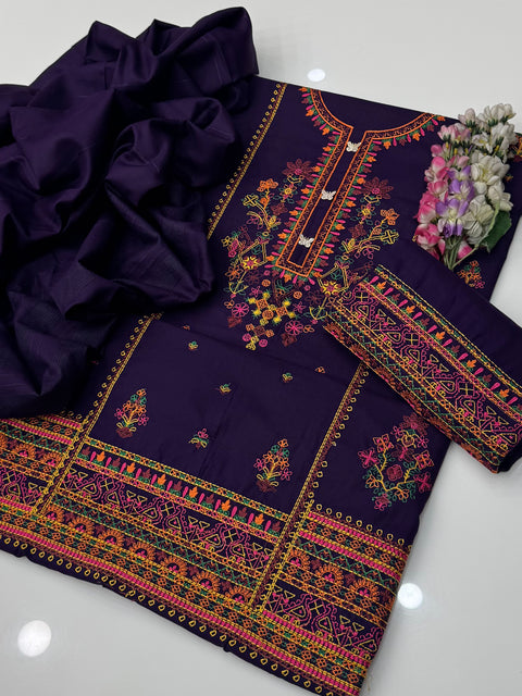 🔥 Winter’s Latest Dhanak Marina 3 PC Dress 👗