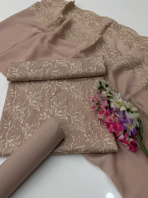 ‼️ #Most Beautiful & Trending Chikankari Boring Work Embroidery 🪡 Lawn 3 PC Dress 👗