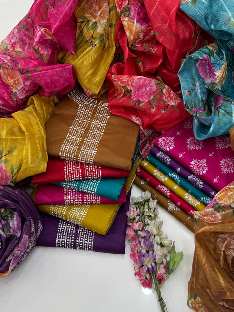 Beautiful 🤩 Sequence Work Embroidery 🧵 Pure Lawn 3 Pc 👗