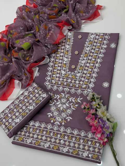 Beautiful & Elegant Boutique Fancy Sequence Embroidery 🧵 3 PC Suit