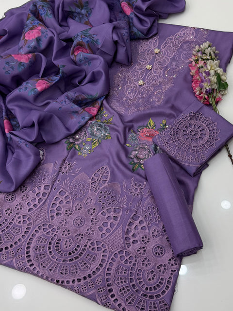 🔥 ONLY 2950/-PKR SALE Winter’s Branded Hit Codes 3 PC Dress 👗