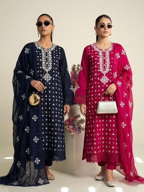 🔥 Handmade Sindhi Tanka Embroidery 🧵 With Sheesha Work Pure Lawn 3 Pc Dress 👗