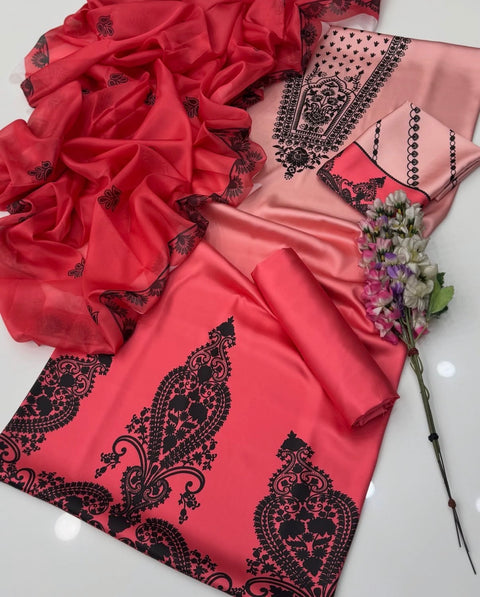 💕 ONLY 2450/-PKR #BRANDED SILK 3PC 💕