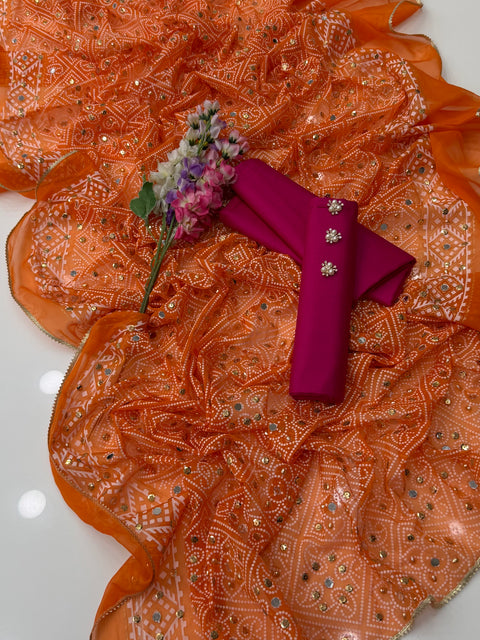 💕 Fancy Chunri Duppata With Lawn Shirt & Trouser 3 PC 👗