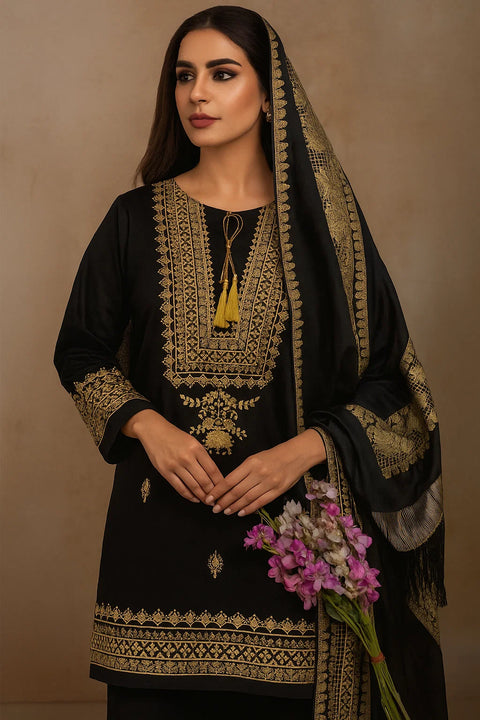 Winter’s Beautiful Boutique Style Fancy Sequence Zaari 🧵 Soosi Stuff 3 PC Dress 👗