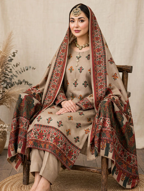 🔥#KALAMKARI #PASHMINA 3PC DRESS 👗